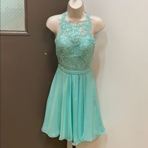 Gorgeous Sheer Mint Green Dress XS